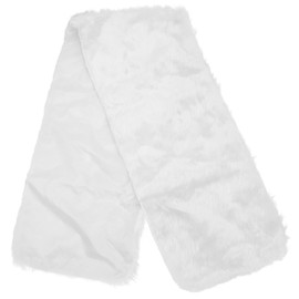 HEMOTON White Christmas Table Runner Plush Faux Fur Table Runner Holiday Festival Dining Table Cover Fabric Decorations for Home Restaurant 180 x 38 cm