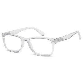 Eyekepper Women's Stylish Readers Comfortable Reading Glasses Men Transparent Frame Spring Hinges