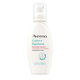 Aveeno Calm Restore Redness Relief Foaming Facial Cleanser 6 Fl Oz Sensitive ...