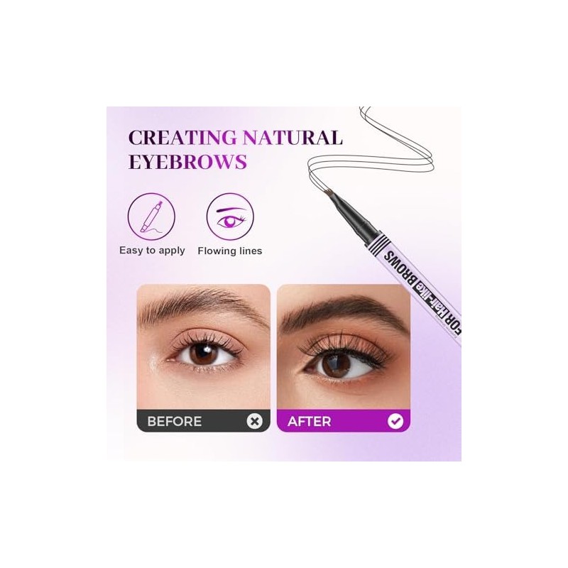 Lápices De Cejas Microblading, 2026 Versión Mejorada 2 En 1
