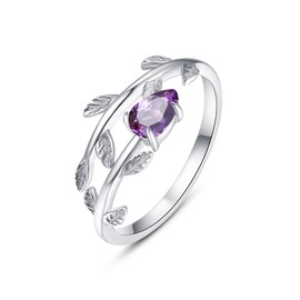 PRAYMOS June Birthstone Rings for Women 925 Sterling Silver Stackable Birthstone Rings Adjustable Thumb Rings for Women…