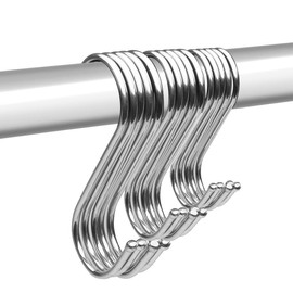 CLKE Pack of 30 S Hooks, S Hooks, Stainless Steel Hooks for Hanging, S Hooks Small/Medium/Large, S-Hooks for Kitchen, Garden, Bedroom, Bathroom