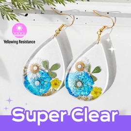 HeyClear 2000g UV Resin Bulk -Super Clear, Hard, Premixed UV Epoxy Fast Curing for Beginners Jewelry Making, DIY Crafts, Casting Coating and Resina Art