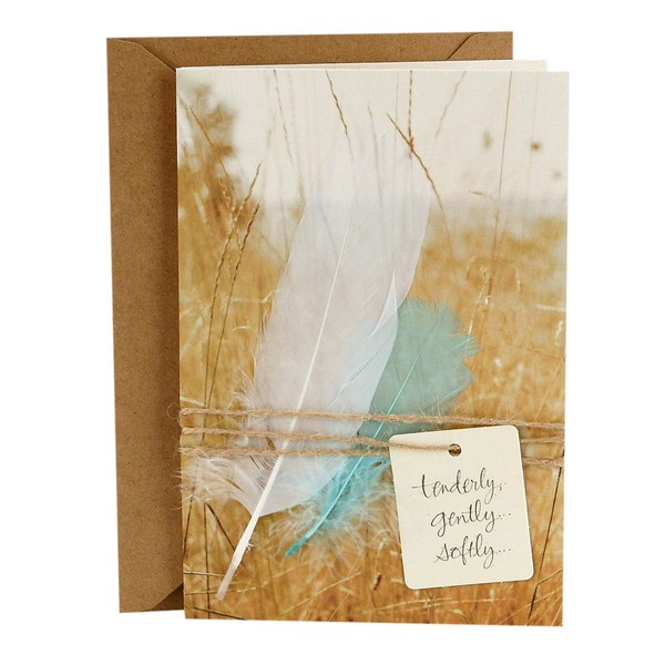 Hallmark Signature Sympathy Greeting Card (Remembrance Angel Feathers)