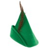 ADAMEL PARTY Robin Hood Hat I Green Hat with Feather