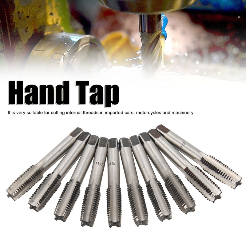 M12 Metric Taper and Plug Tap Set Carbon Steel Straight