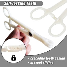 HONGTU implant 20Pcs Disposable Piercing Forceps Clamp Slotted Navel Forceps Piercing Plier Tattoo Piercing Tools Piercing Supplies