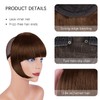 XRACEPHOL Clip in Bangs Brown Clip on Bangs with Temple
