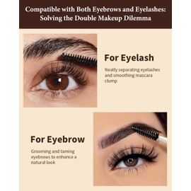 EIGSHOW Eyebrow Brush, Angled Eyebrow Brush with Two Ends for Eyebrows and Eyeliner Defining, Spiral Brush, Suitable for Eyebrows and Eyelashes (D108)