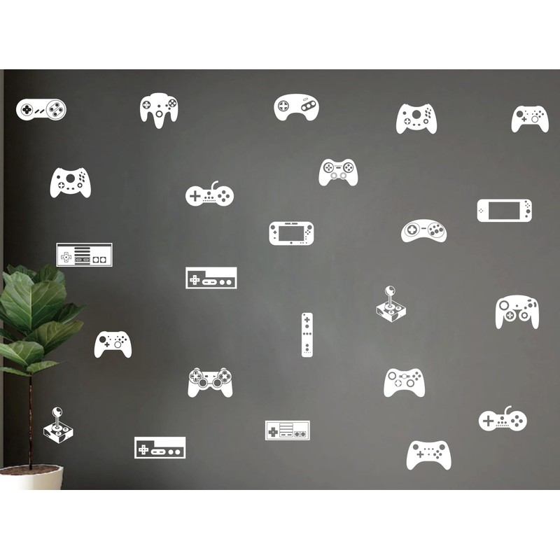 Game Controller Wall Decals- Kids Room Game Art Wall Decals,