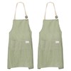 sourcing map 2 Pack Kitchen Cooking Aprons 75x68cm Adjustable Bib