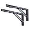 Toirxarn 20" Heavy Duty Black Folding Shelf Brackets - Steel