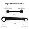 Trvoxviq Plumbing Tools Angle Stop Wrench Kit, Adjustable Plumber Wrench