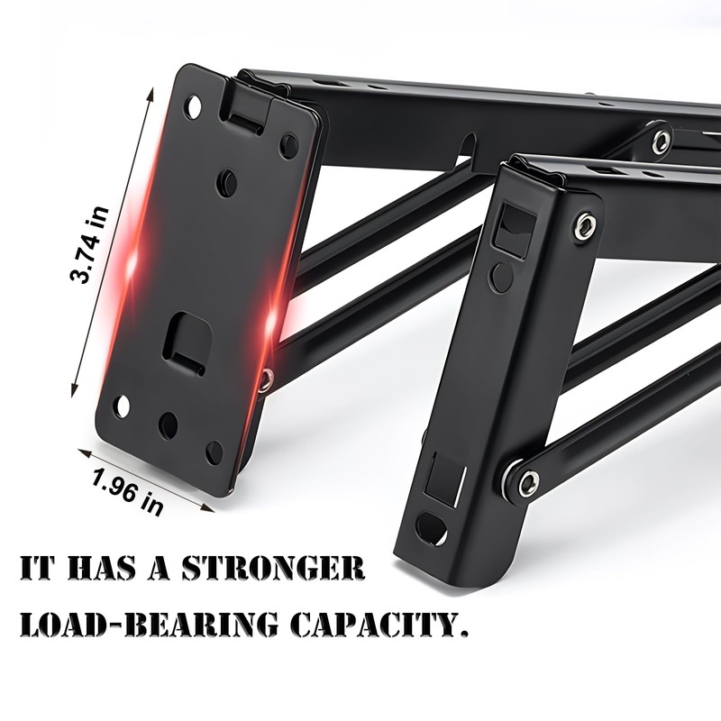 Folding Shelf Brackets，Detachable Folding Bracket，2 Pack Heavy Duty Wall Mounted