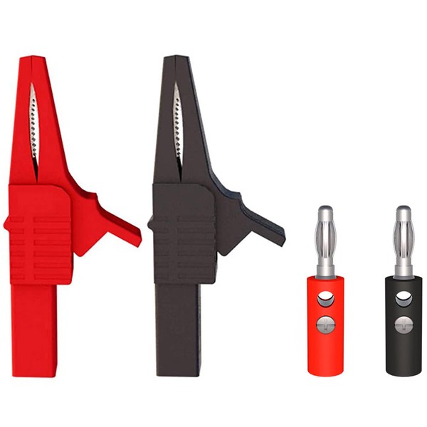 Greluma Pack of 2 High Performance Crocodile Clips, Fully Insulated,