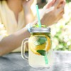 Honoson 20 Pcs Regular Mouth Mason Canning Jar Straw Lids