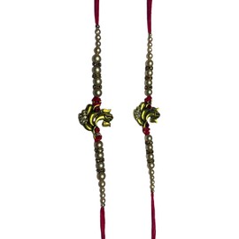WhopperIndia Set of Two Rakhi | Ganpati Pendant Rakhi | Rakshabandhan Rakhi | Rakhi for brother | Rakhi Bracelet | Rakhi for Bhai | bhaiya bhabhi rakhi set | Lumba Rakhi for Bhabhi | Pack of 2