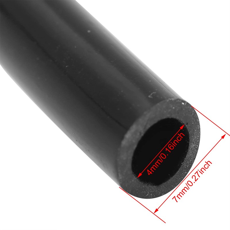 Haofy Garden Irrigation Hose, PVC Plastic, 4mm x 7mm, Black,