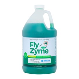 KINZUA ENVIRONMENTAL Fly-Zyme, Highly Concentrated Enzyme Drain Cleaner for Pipes & Citronella Scented Organic Waste Degrader & Odor Neutralizer, 1 Gallon