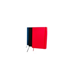 Libreta rayada de pasta dura con forro suave al tacto, cuaderno con forro clasico, 180 páginas, (21 * 14 cm), libreta ejecutiva pasta dura (ROJO)