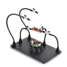 Magnetic Helping Hands Third Arm Soldering Work Station | EXtra Large & Heavy Duty Base Plate | 5 Flexible Arms with Precision 360 Degree Alligator Clip