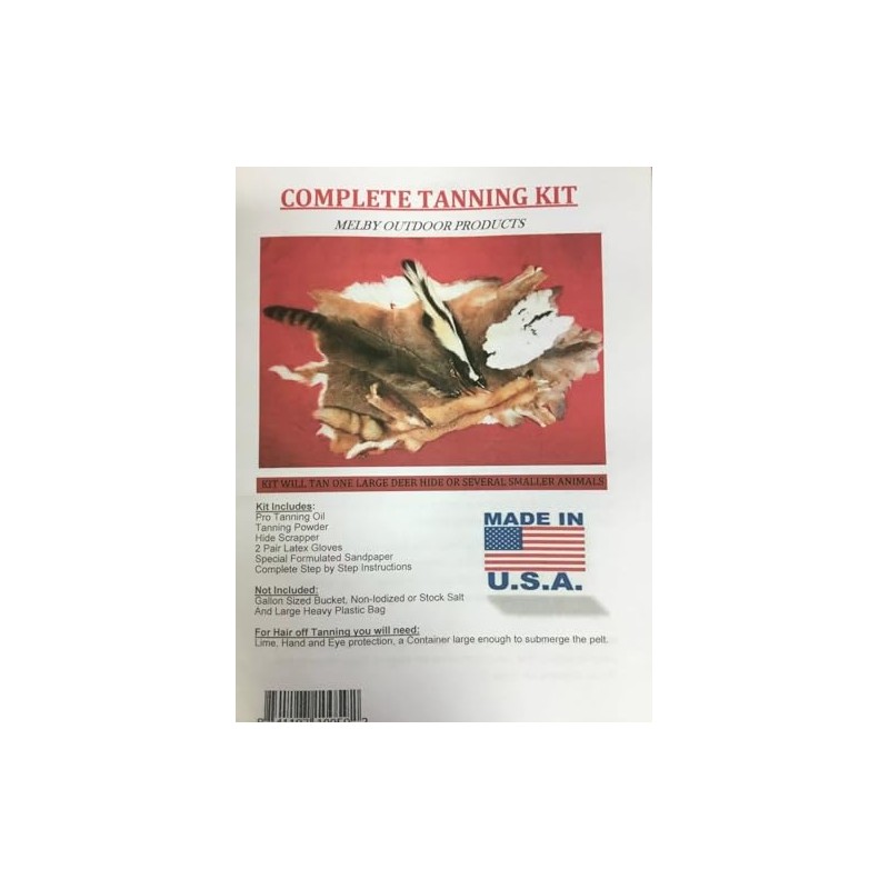 Melby Outdoor Complete Fur Tanning Kit Trapping Supplies Fur Handling