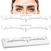 50Pcs Eyebrow Ruler Stencils - Abeillo Disposable Brow Ruler Sticker,