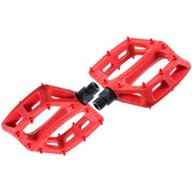 Dmr V6 Plastic Flat MTB Pedals - Red, CrMo Axle/Lightweight Mountain Biking Bike Trail Off Road Pin Dirt Jump Enduro Bicycle Cycling Cycle Downhill Sticky Grip Riding Ride Platform Part 9/16