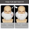 Yan Dream Short White Curly Fake Beard for Men Classic