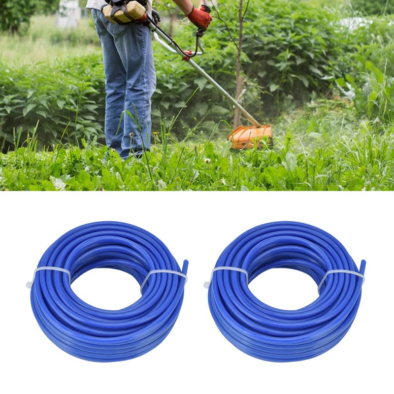 2PCS 4mm String Trimmer Line, Blue Nylon Round Trimmer Line,