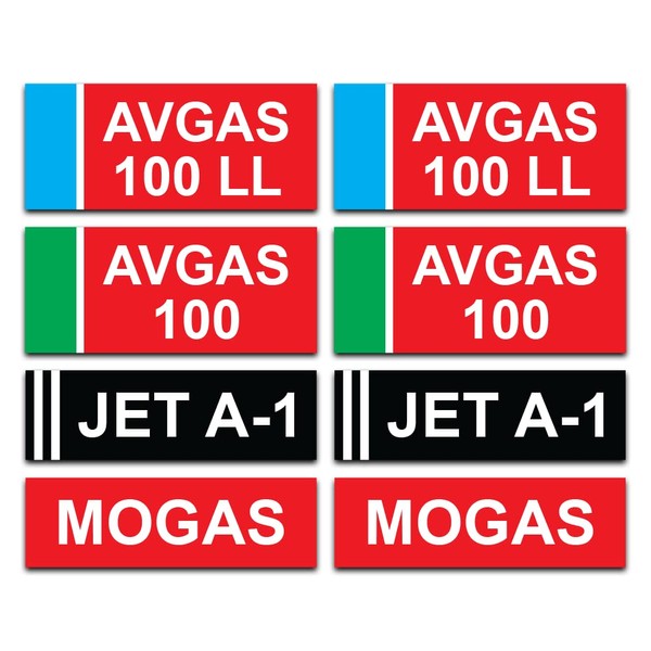 High Quality Fuel Stickers for Aviation Petrol AVGAS 100 LL,
