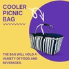 Lizzy 1 x Cooler Picnic Bag with sturdy metal handles
