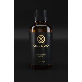 Ossoro Baker's Rum Pastry Flavour | 100% Vegetarian with Natural (1 Oz) | No Sugar Added Non-GMO and Gluten-Free | Used to Make Cakes, Snacks, Ice creams, Candies, Baking & More