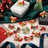 12 Pcs Christmas Bows with Bells Xmas Wreath Bows Ornaments