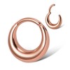 MOQIKAKA16G 8mm Septum Rings Hoops - Stainless Steel Segment Nose