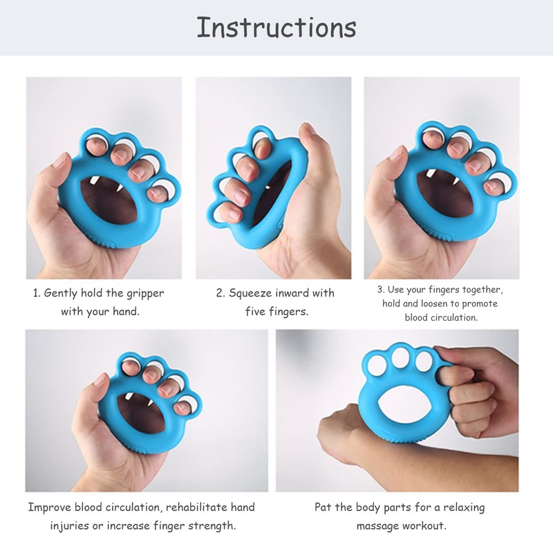 Pack of 2 Finger Trainer, Split Finger Grip Strength Trainer,
