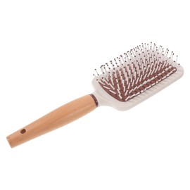 WOONEKY Wooden Massage Tool Hair Brush with Cushion for Scalp Hair Combs for Men Women Wind Shaping Styling Comb
