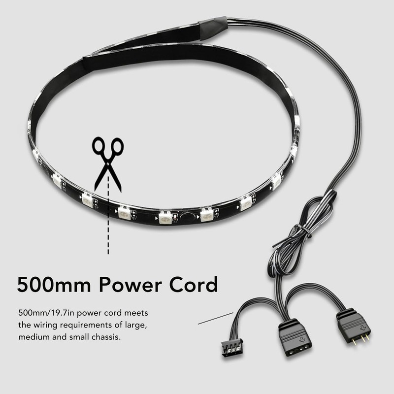 Tangxi 15.7 Inch PC LED Light Strip, Magnetic 5V ARGB