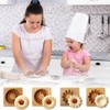 4 Pieces Wooden Cookie Molds Cookie Carved Wood Mold DIY
