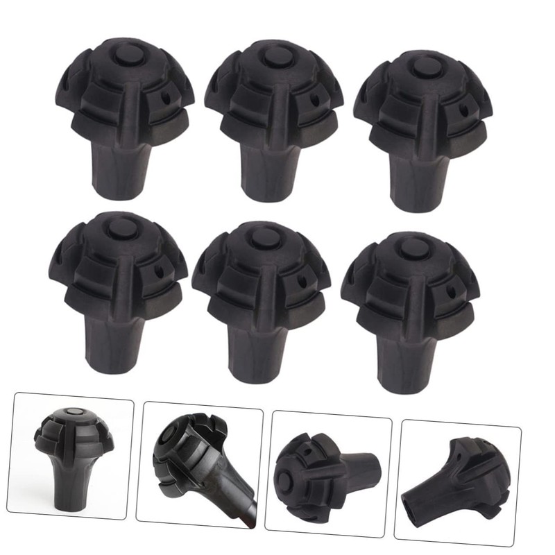 BESPORTBLE 3sets Elastic Trekking Pole Protectors Round Foot Cover Non-Slip