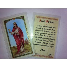 SFI Holy Prayer Cards For Saint Barbara in English