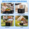Alaoo 20L Foldable Insulated Bag for Food Travel Camping, Black,