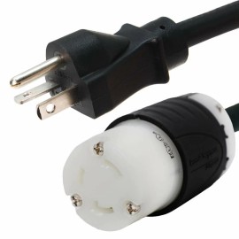 Iron Box NEMA 5-20P to L5-30R Plug Adapter - 20A/125V, 12 AWG - Iron Box # IBX-1336 - 6 ft