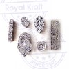 Royal Kraft Decorative Paisley and Floral Motif Block Print Wood