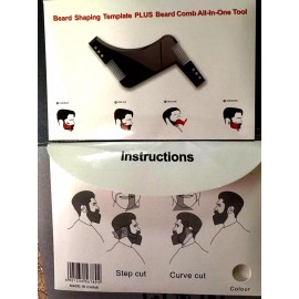 Unbranded Two 2 Beard Tool Comb Black Shave Shaving Beard Mustache Barber Hair Styling