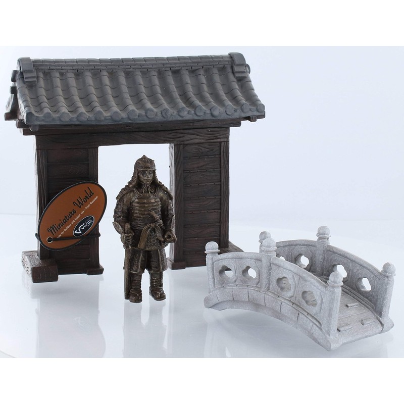 Coingallery Miniature World Japanese Castle Gate Stone Bridge and Bronze