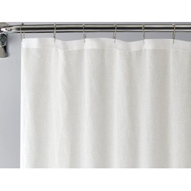 Dainty Home Linen Look Ombre Shower Curtain - Striped Ombre Design in Mauve 70" x 72" - Water Resistant Polyester Blend, Washable Shower Curtain - Perfect Cloth Shower Curtain for Stylish Bathrooms