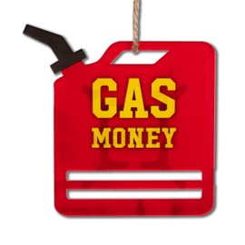 DuduCraft Christmas Money Holder Ornaments, Christmas Money Holder, Handcrafted Wooden Money Holders Gift, Gas Money Ornament Holds Cash, Gas can Ornament (Gas Can 1)