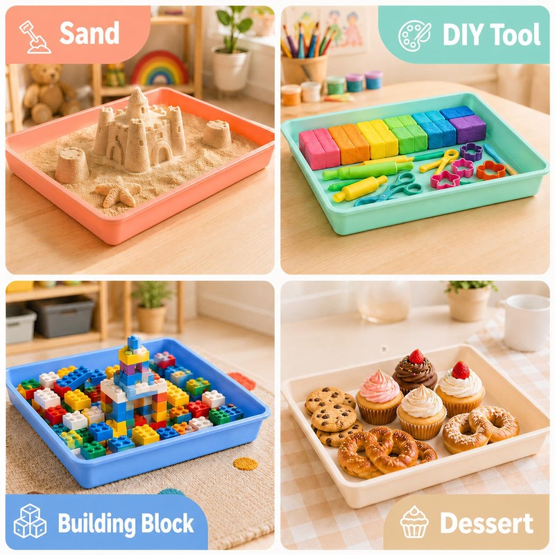 Defresit 12Pcs Letter Size Paper Trays for Classroom Flat Storage
