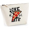 Hippowarehouse Love at first bite pizza printed make up cosmetic wash bag 18x19x9cm